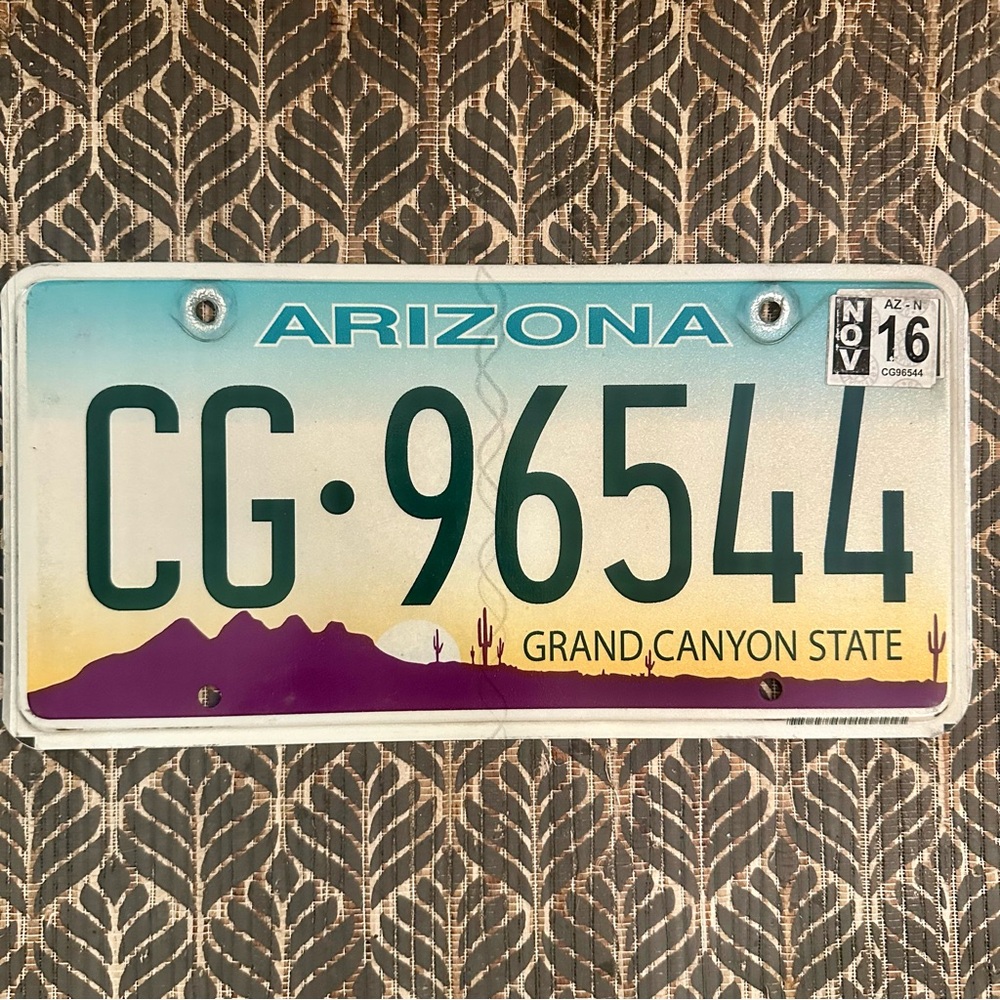 Arizona Grand Canyon State License Plate